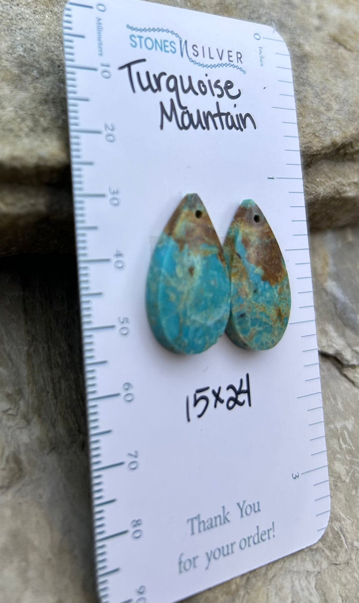 Turquoise Mountain (Arizona) Matching Earring Slab Bead