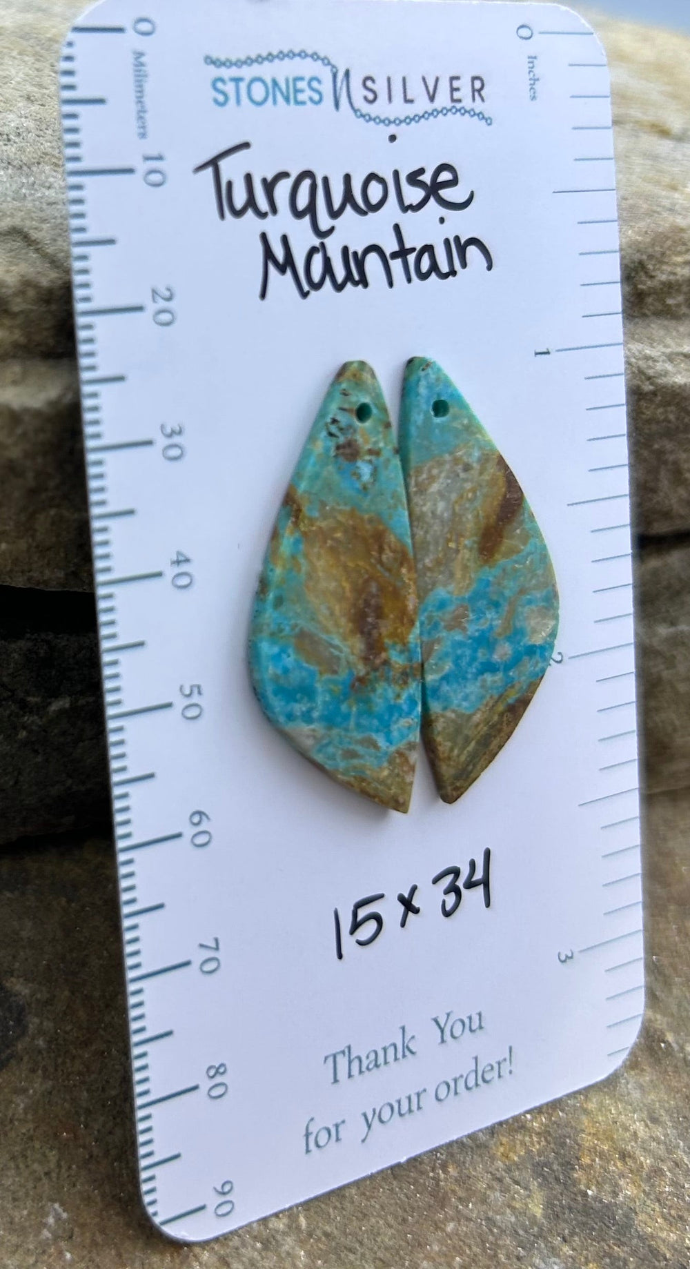 Turquoise Mountain (Arizona) Matching Earring Slab Bead