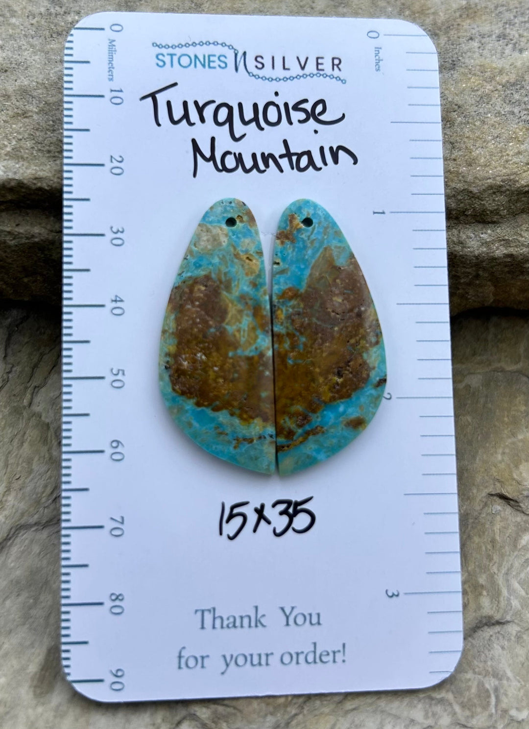 Turquoise Mountain (Arizona) Matching Earring Slab Bead