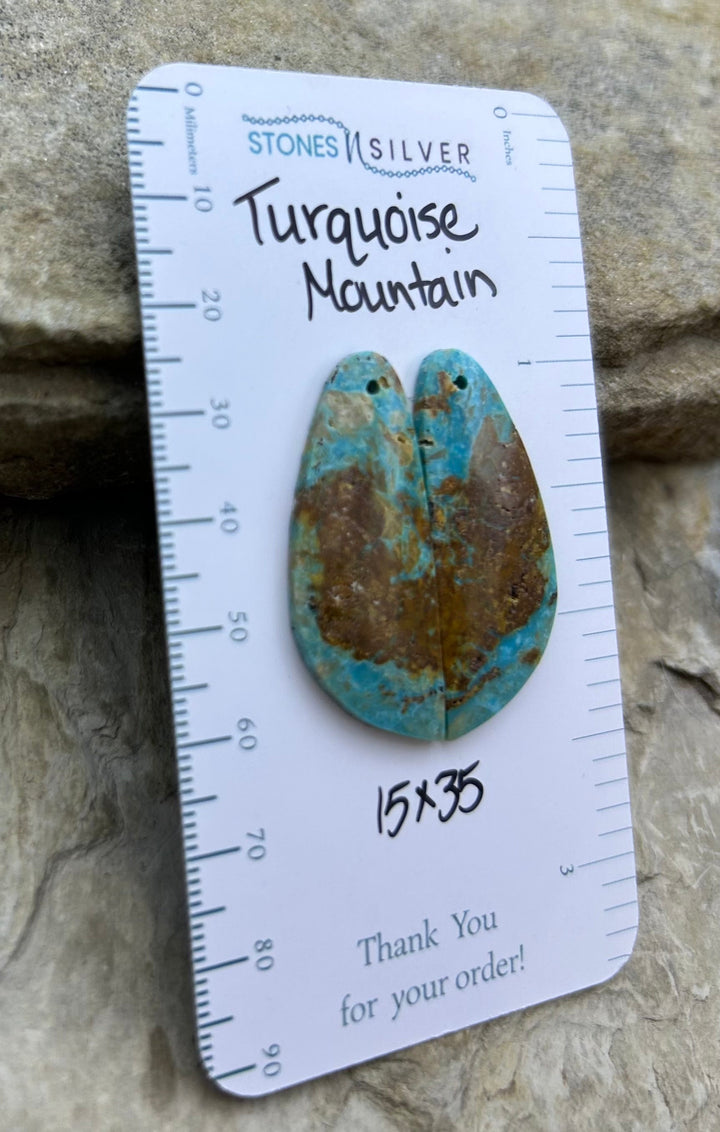Turquoise Mountain (Arizona) Matching Earring Slab Bead