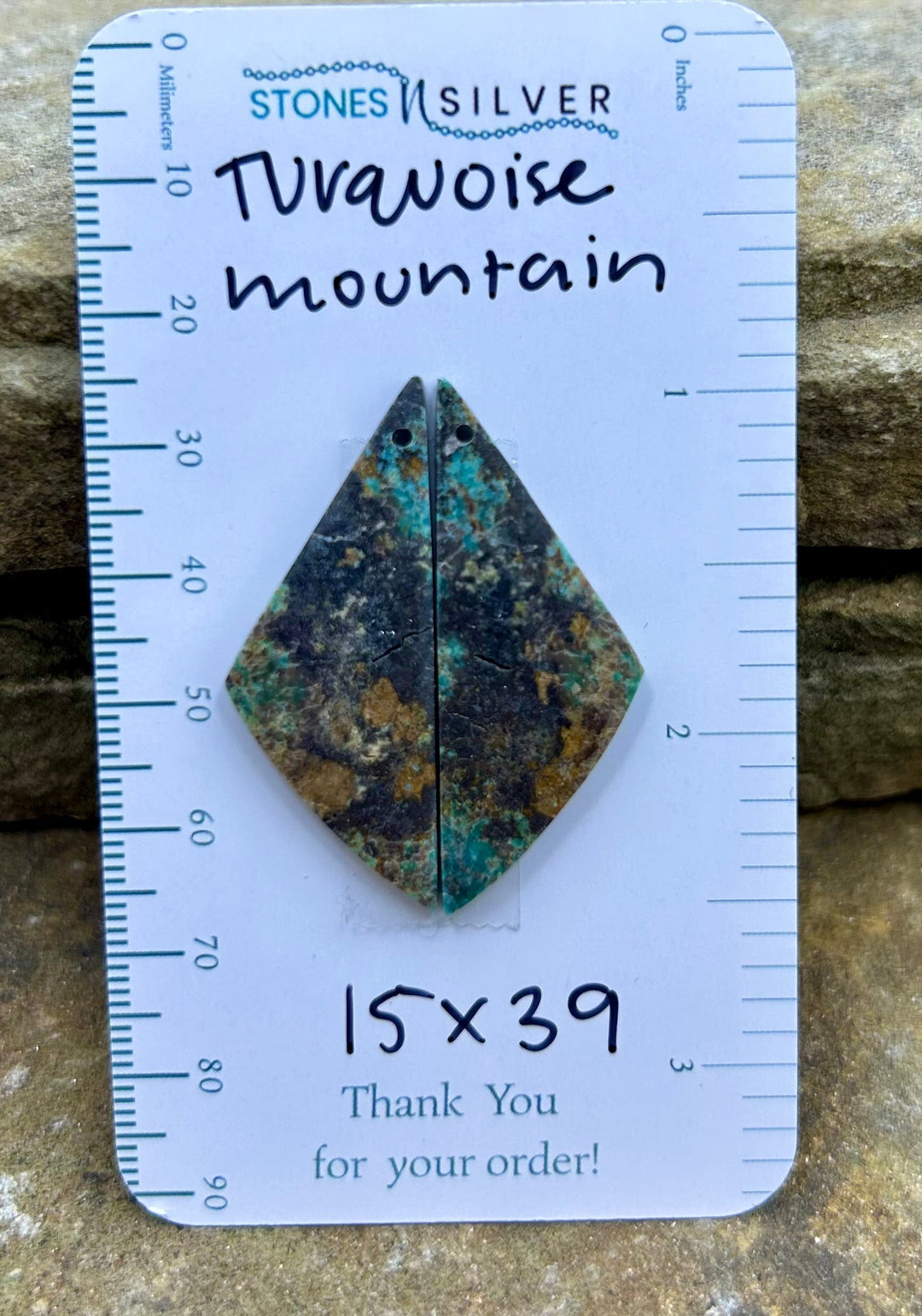 Turquoise Mountain (Arizona) Matching Earring Slab Bead