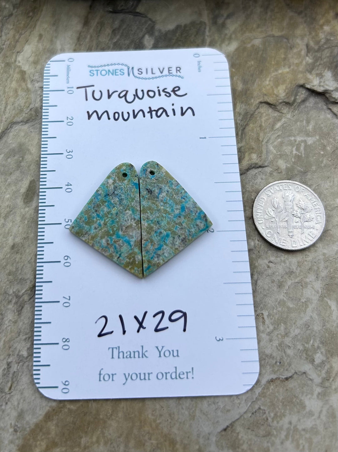 Turquoise Mountain (Arizona) Matching Earring Slab Bead