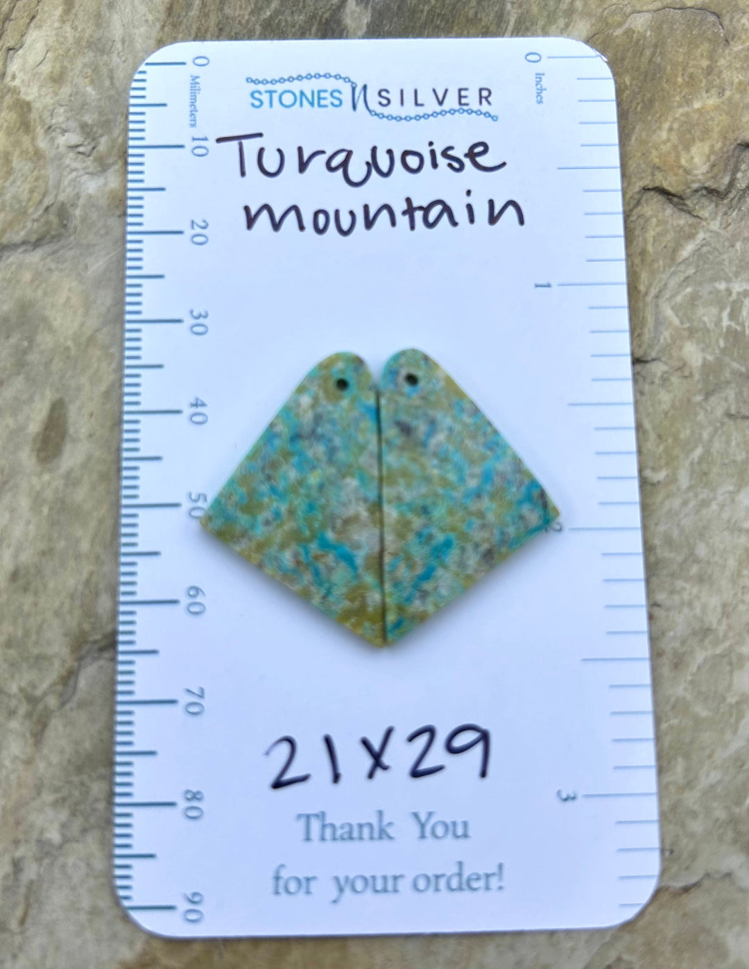 Turquoise Mountain (Arizona) Matching Earring Slab Bead