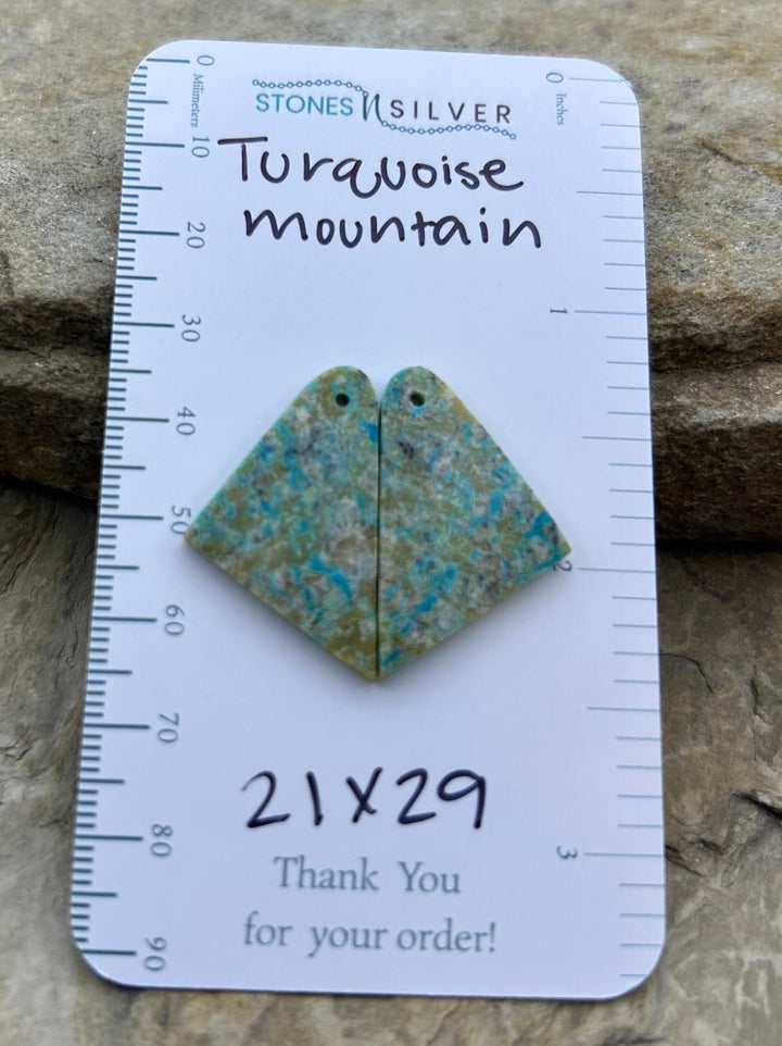 Turquoise Mountain (Arizona) Matching Earring Slab Bead