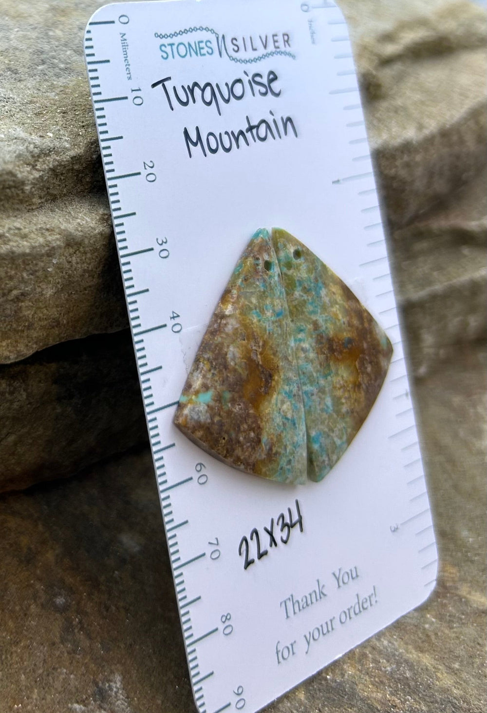 Turquoise Mountain (Arizona) Matching Earring Slab Bead