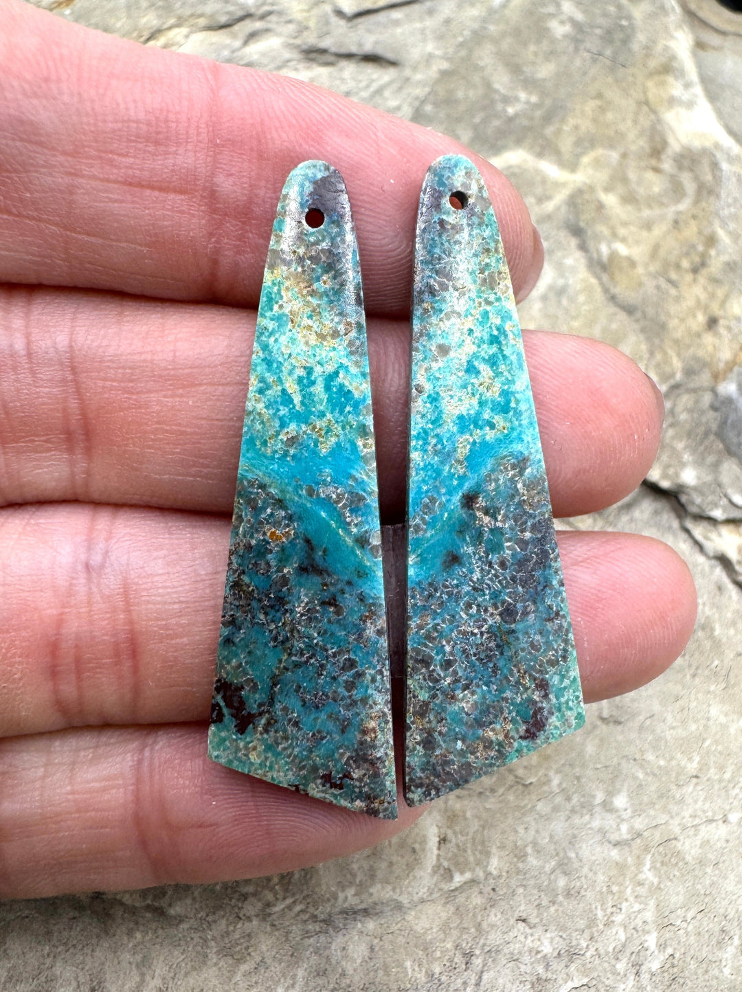 Turquoise Mountain Turquoise (AZ) BIG Matching Earring Slab