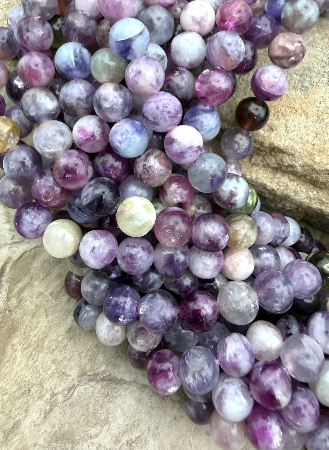 Unicorn Stone (Madagascar) Round Beads 7mm 15 Inch