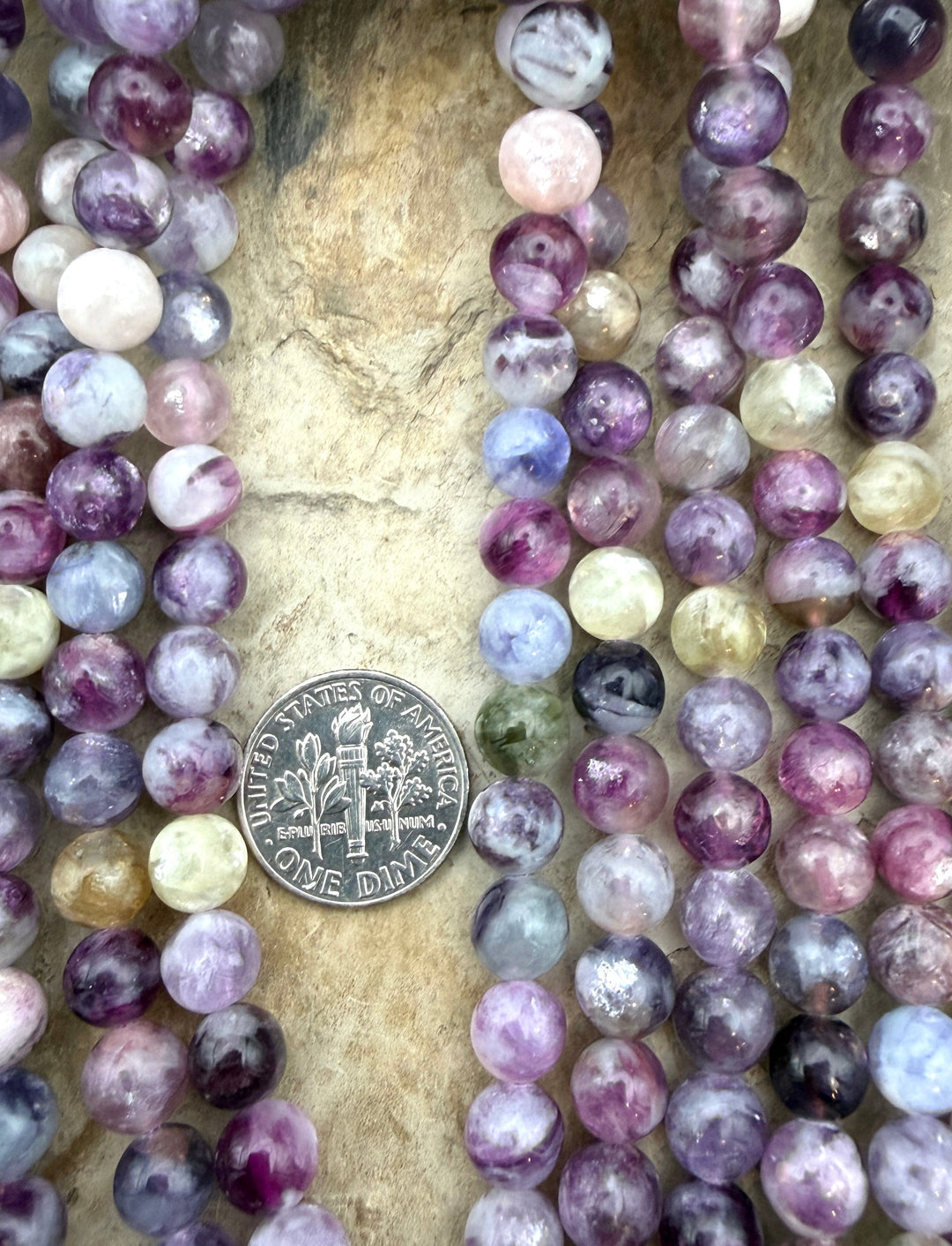 Unicorn Stone (Madagascar) Round Beads 7mm 15 Inch