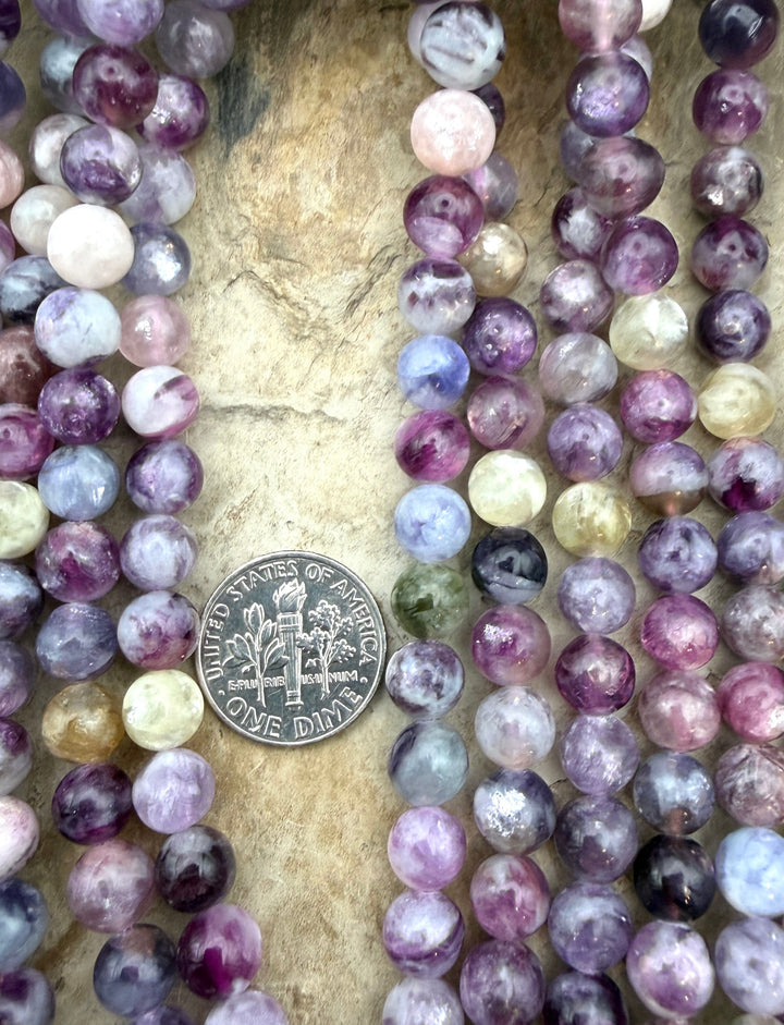 Unicorn Stone (Madagascar) Round Beads 7mm 15 Inch