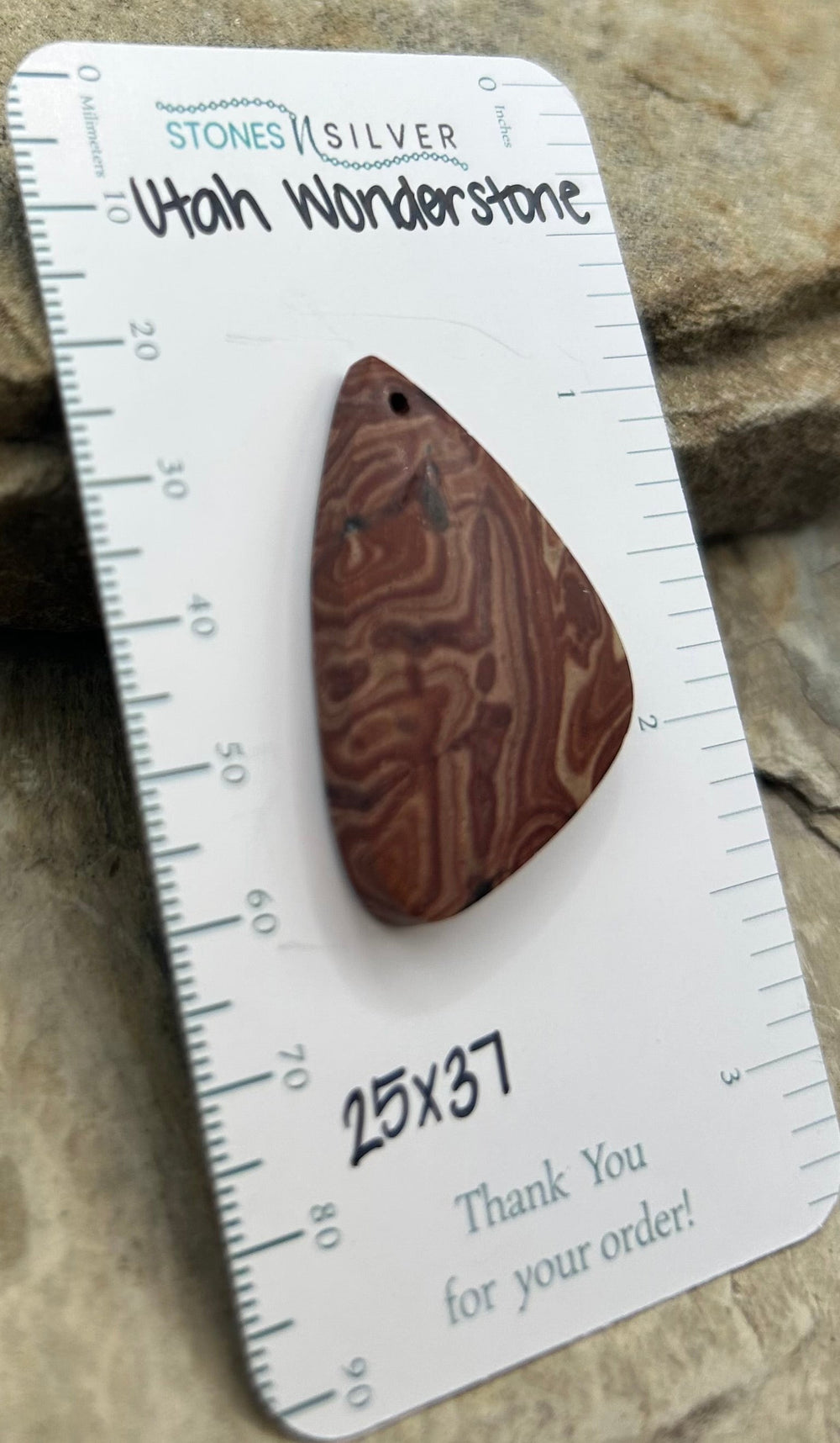 Utah Wonderstone Focal Pendant Bead 25x37mm - Utah