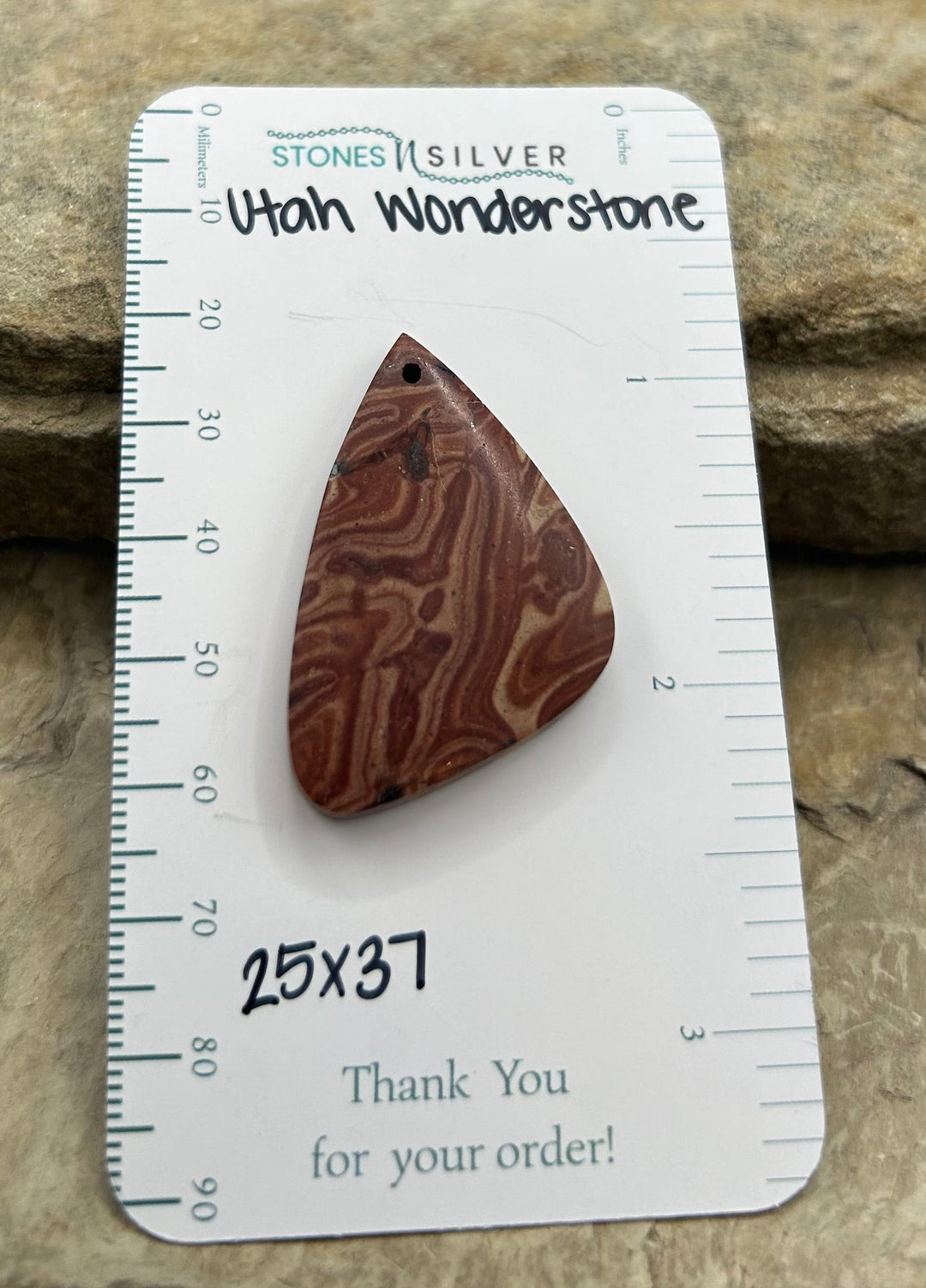 Utah Wonderstone Focal Pendant Bead 25x37mm - Utah