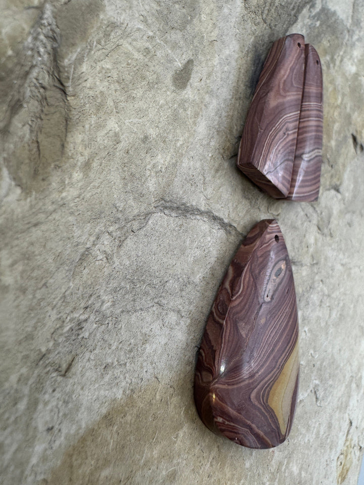 Utah Wonderstone Matching Focal Pendant Earring Slab Bead