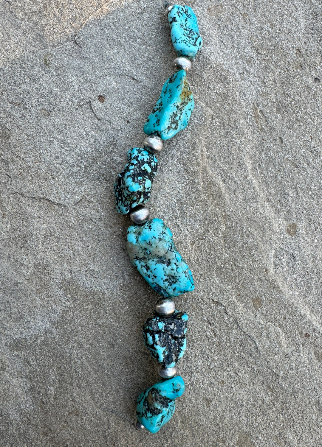 Vintage Kingman Turquoise (AZ) and Sterling Silver Focal