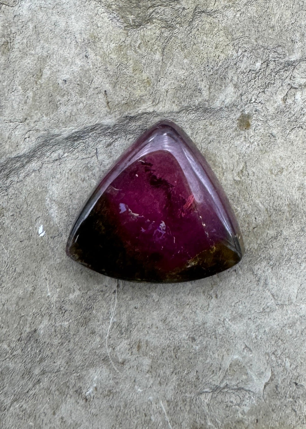 Watermelon Tourmaline Trillion Cabochon 12mm - Tourmaline