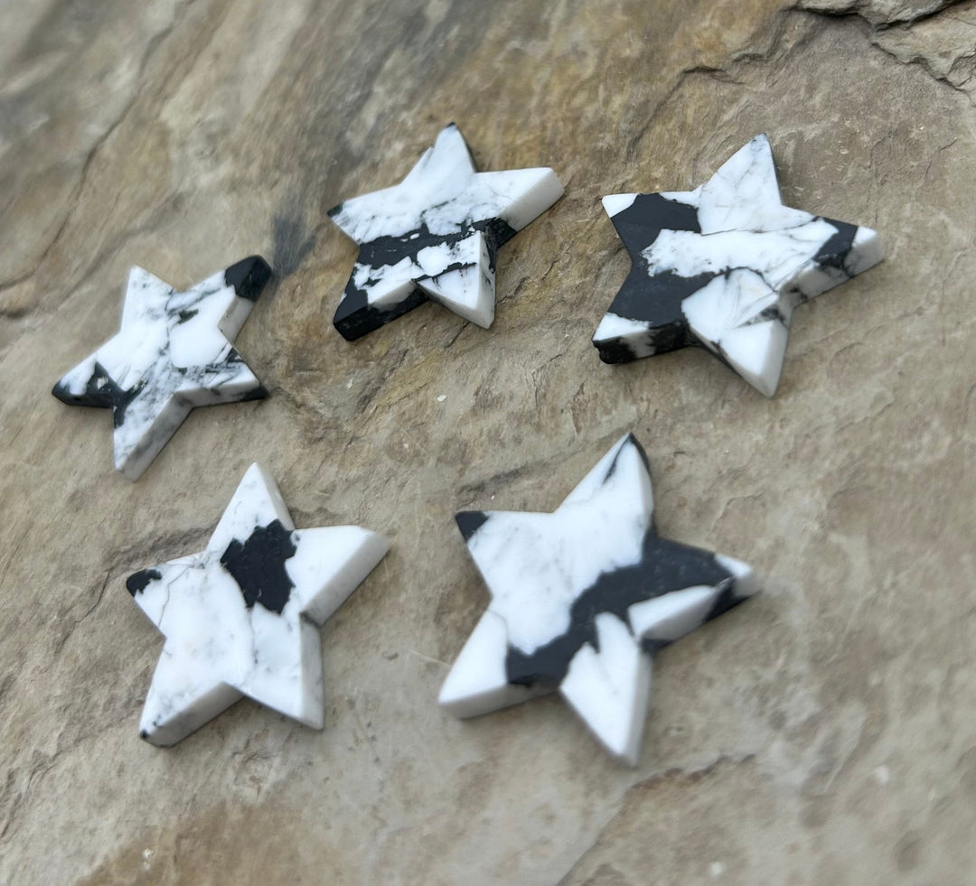 White Buffalo Kingman Composite Hand Cut Star Shaped Focal