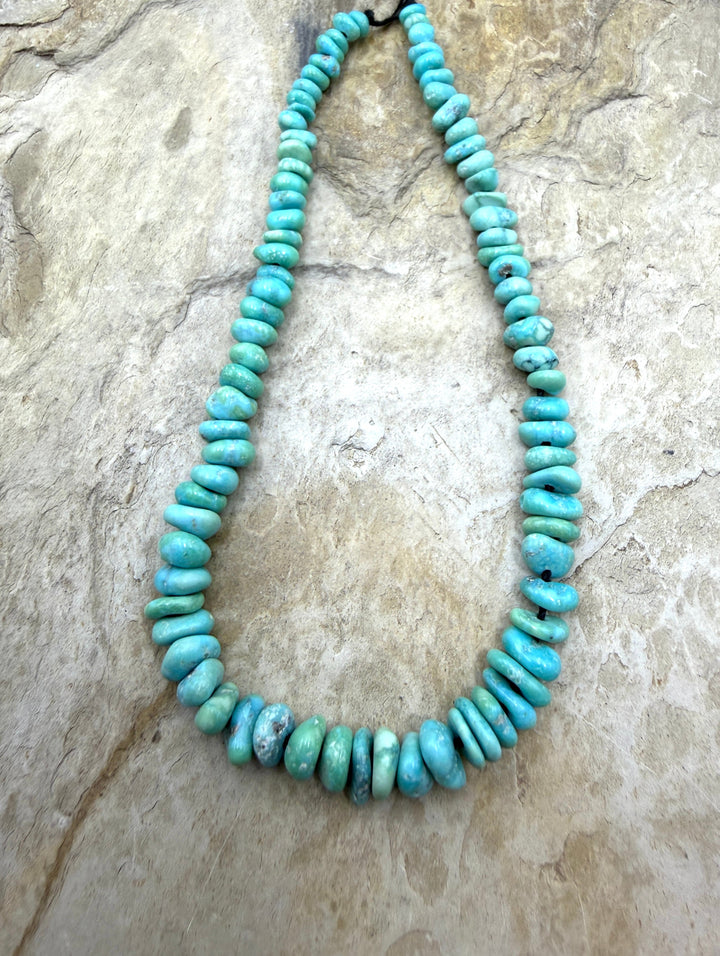 White Water Turquoise (Mexico) 4-6mm Stacked Nugget Beads 8