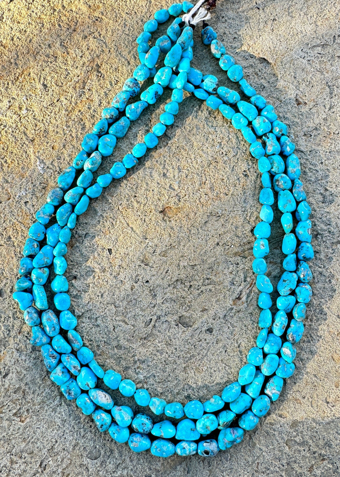 White Water Turquoise (Mexico) 7-10mm Nugget Beads 16 inch