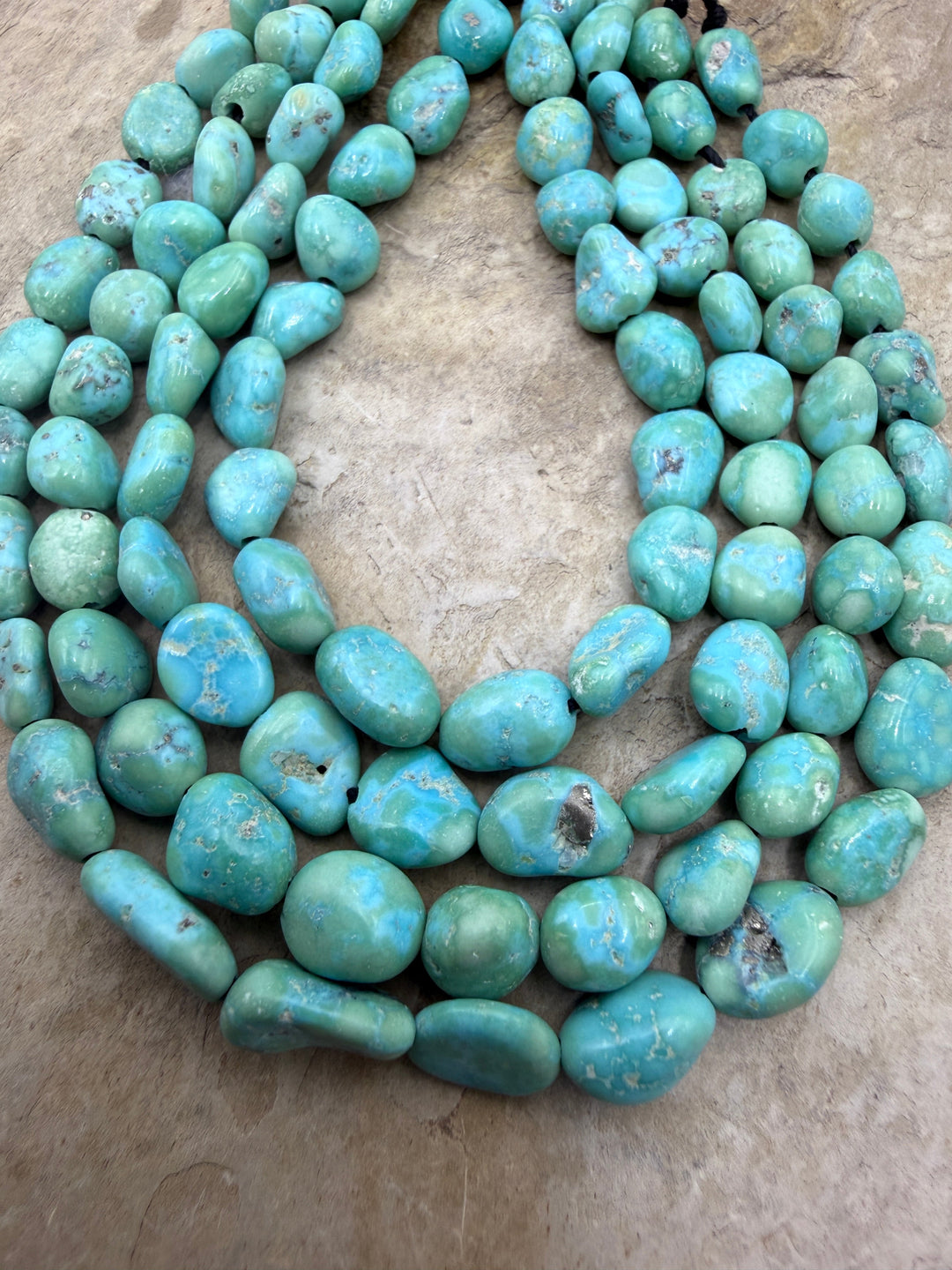 White Water Turquoise (Mexico) Nugget Beads 5x6-7x10mm 8