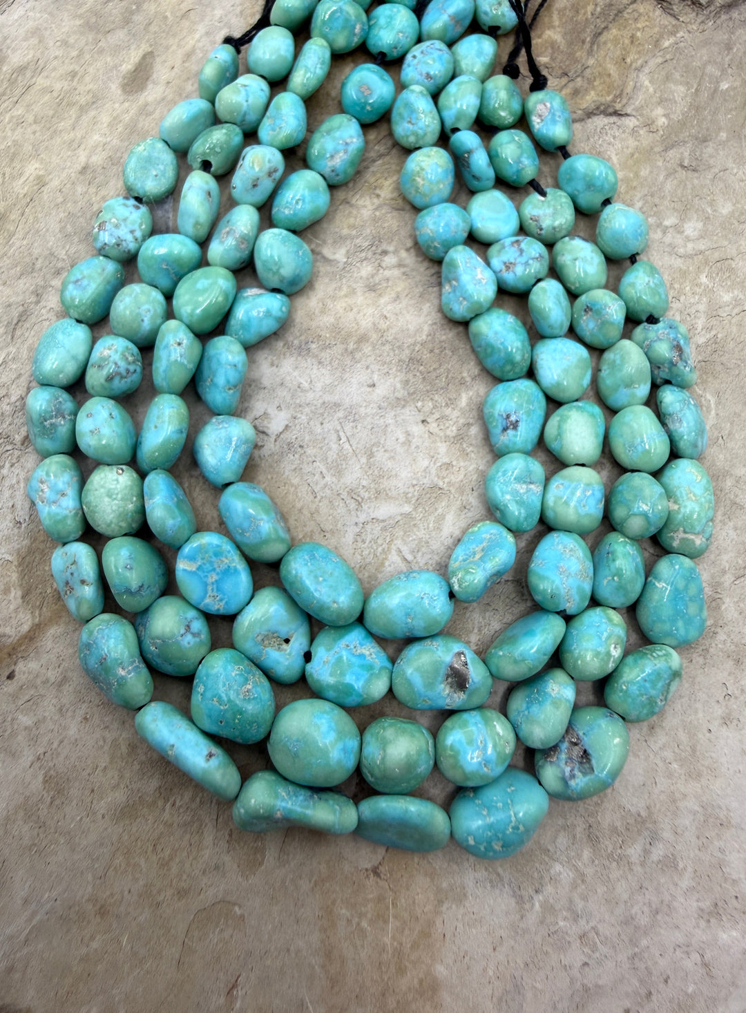 White Water Turquoise (Mexico) Nugget Beads 5x6-7x10mm 8