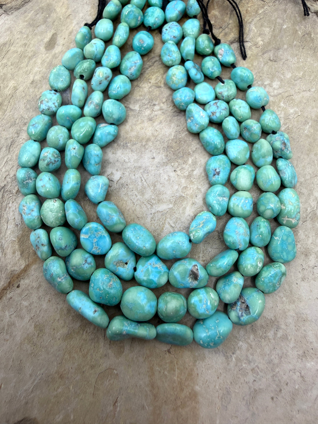 White Water Turquoise (Mexico) Nugget Beads 5x6-7x10mm 8