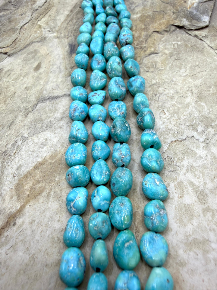 White Water Turquoise (Mexico) with Pyrite Graduated 6-10mm