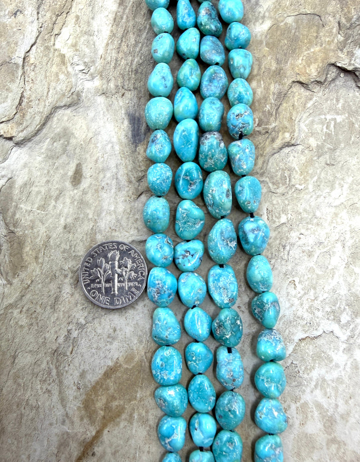 White Water Turquoise (Mexico) with Pyrite Graduated 6-10mm