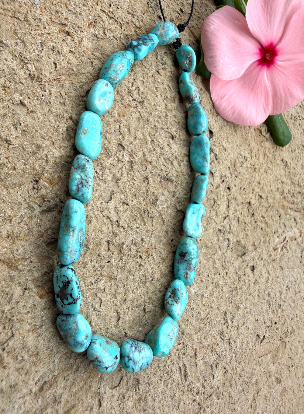 White Water Turquoise (Mexico) with Pyrite Graduated