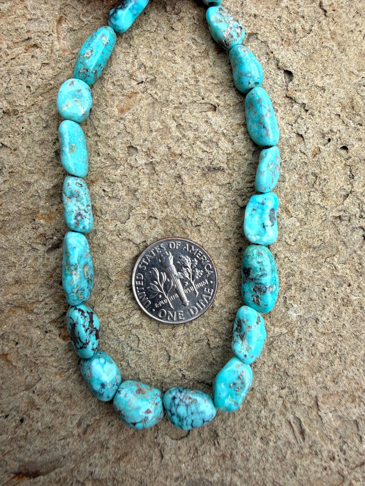 White Water Turquoise (Mexico) with Pyrite Graduated