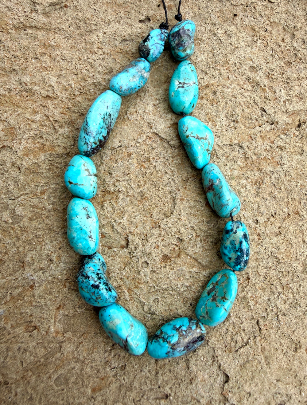 White Water Turquoise (Mexico) with Pyrite Graduated
