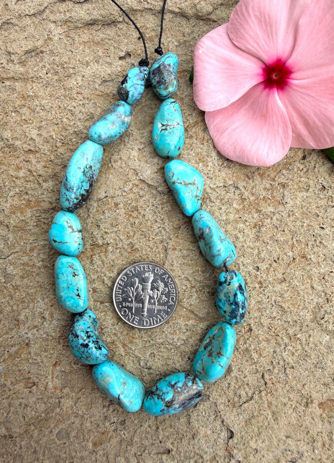 White Water Turquoise (Mexico) with Pyrite Graduated