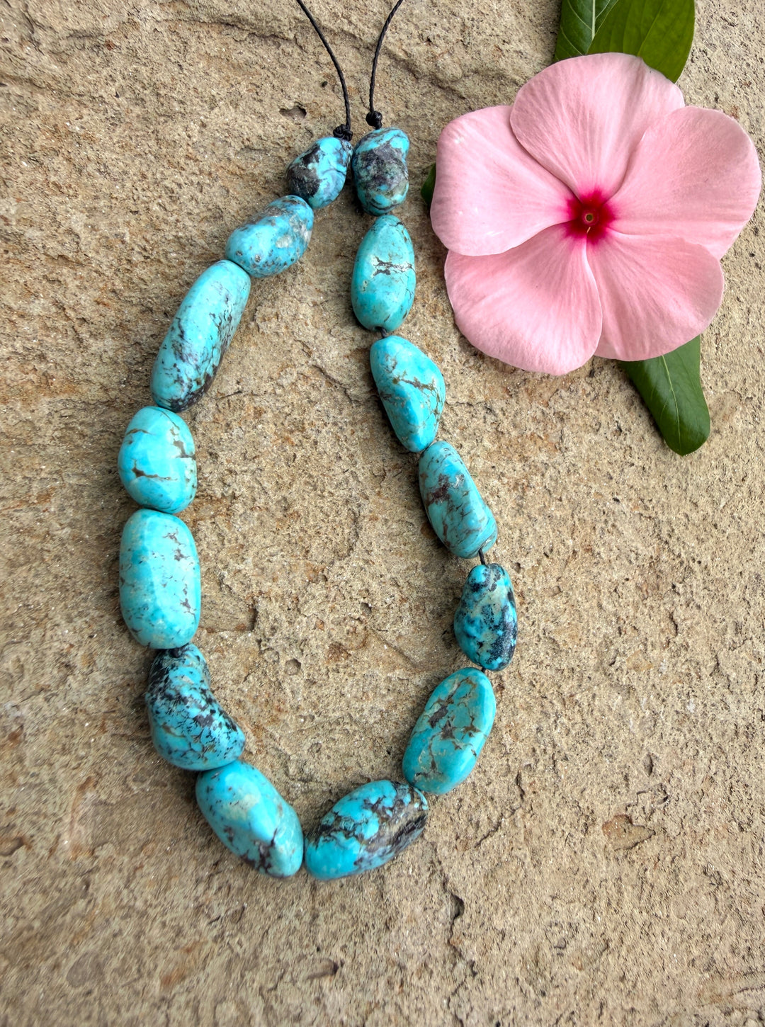 White Water Turquoise (Mexico) with Pyrite Graduated