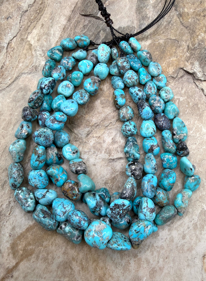 White Water Turquoise (Mexico) with Pyrite Nugget Beads