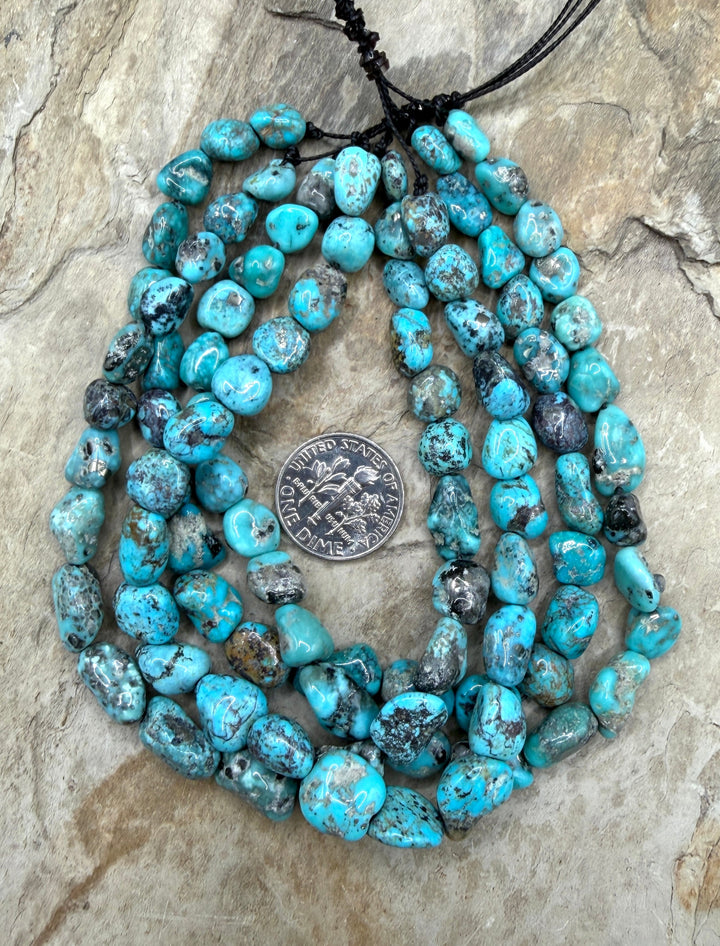 White Water Turquoise (Mexico) with Pyrite Nugget Beads