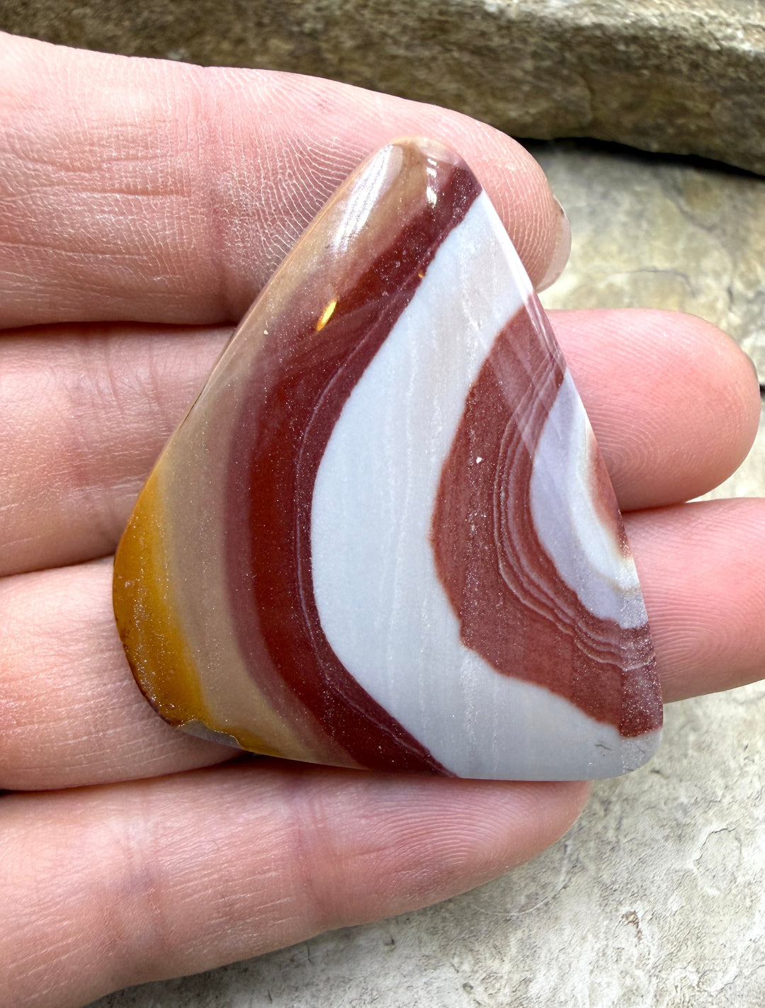 Zebra Stone (Australia) Freeform Cabochon 35x43mm - Zebra