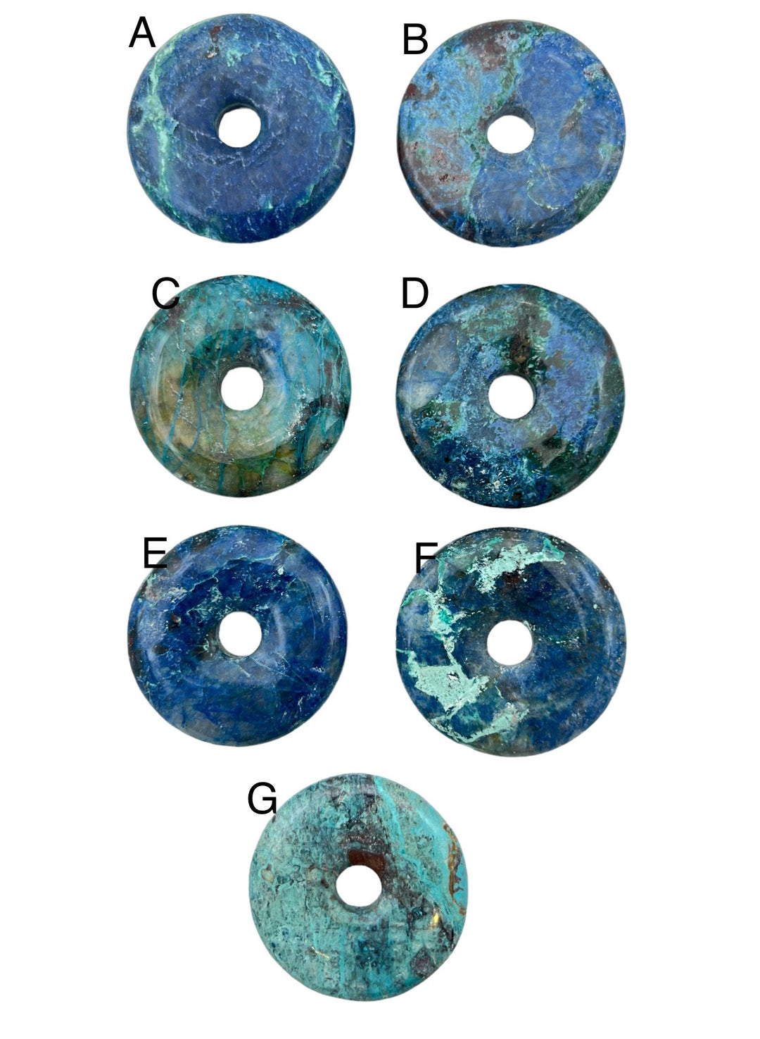 Shattuckite Donut Focal Pendants 40mm Round (Select one