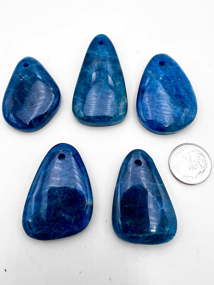 Apatite Focal Pendant Various Shapes Large 2mm Hole (Select