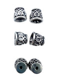Sterling Silver Oxidized Bead Cap 10mm (Heavy) (Sold Per One