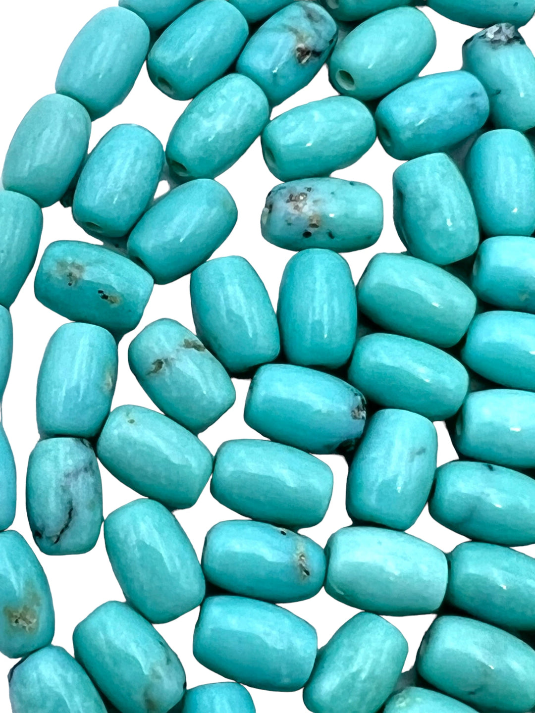 Natural Campitos (Mex) Turquoise 4x6mm Barrel Beads