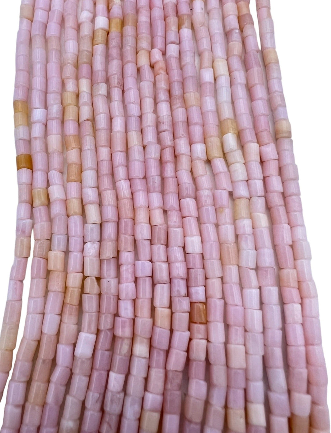 Pink Queen Conch Shell 3x4mm Tube Bead Strand (16 inch