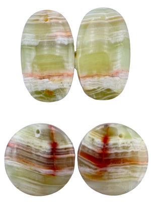 Calcite Matching Earring slab bead Pairs (Select 1 pair) -