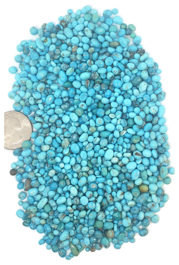 Nacozari (Mex) Turquoise Rounded Small Tumbled Nuggets for 