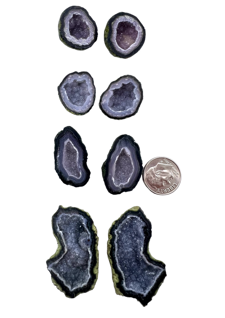 Natural Geode Druzy Pairs From Brazil (Select One Pair) -