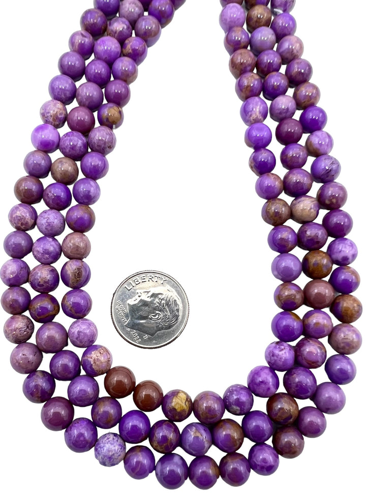 Natural Phosphosiderite 7mm Round Beads (16 inch strands) -