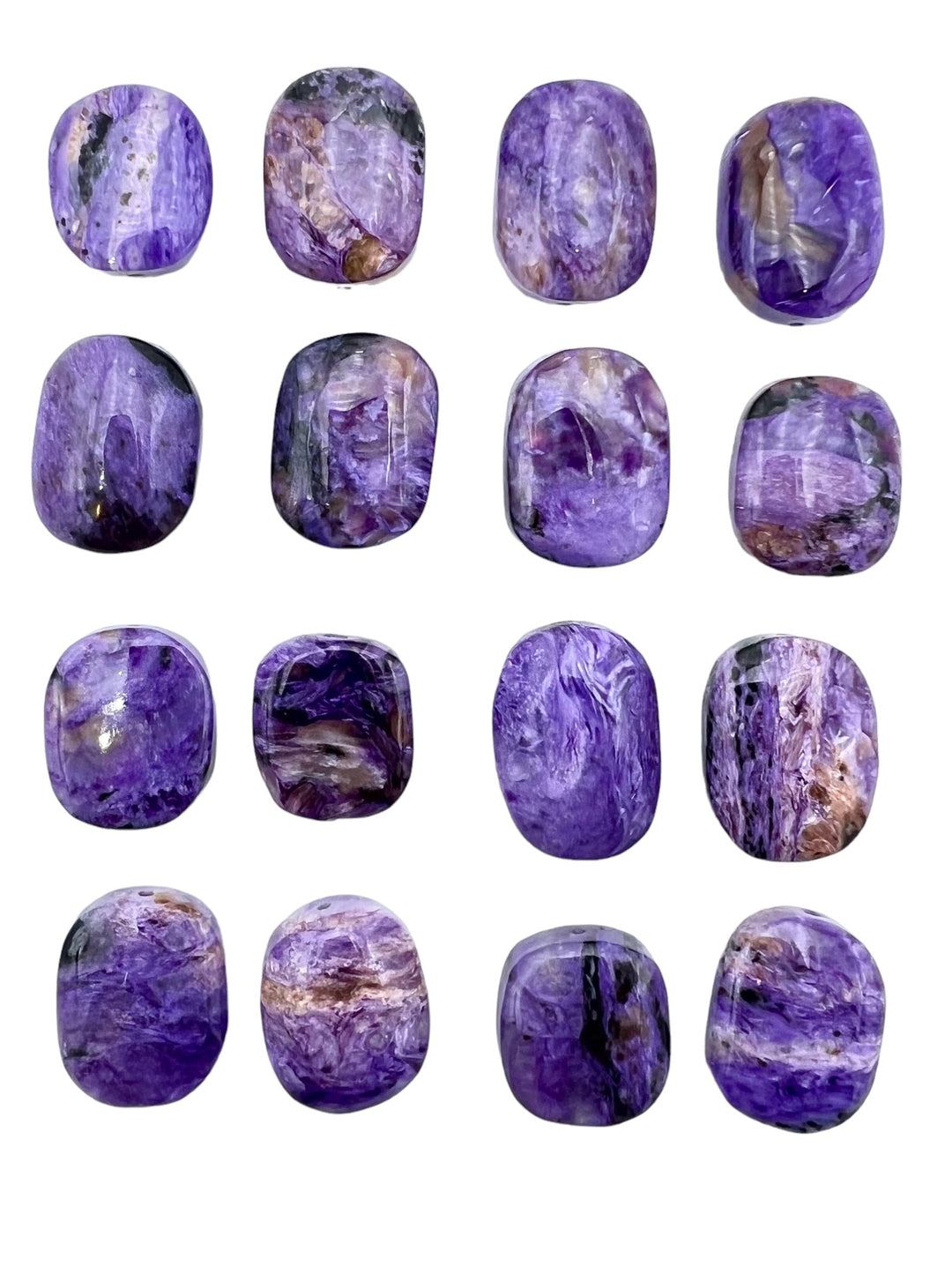 Premium Color Charoite BIG Rounded Rectangle Focal Beads
