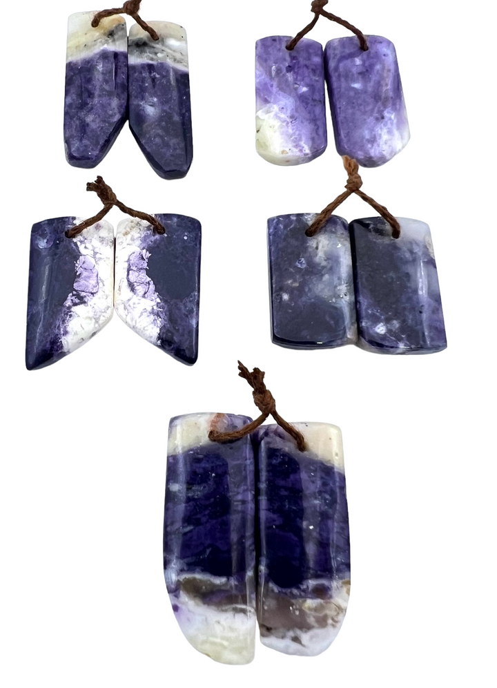 RARE Morado Purple Opal (Mexico) Matching Earring Beads (one