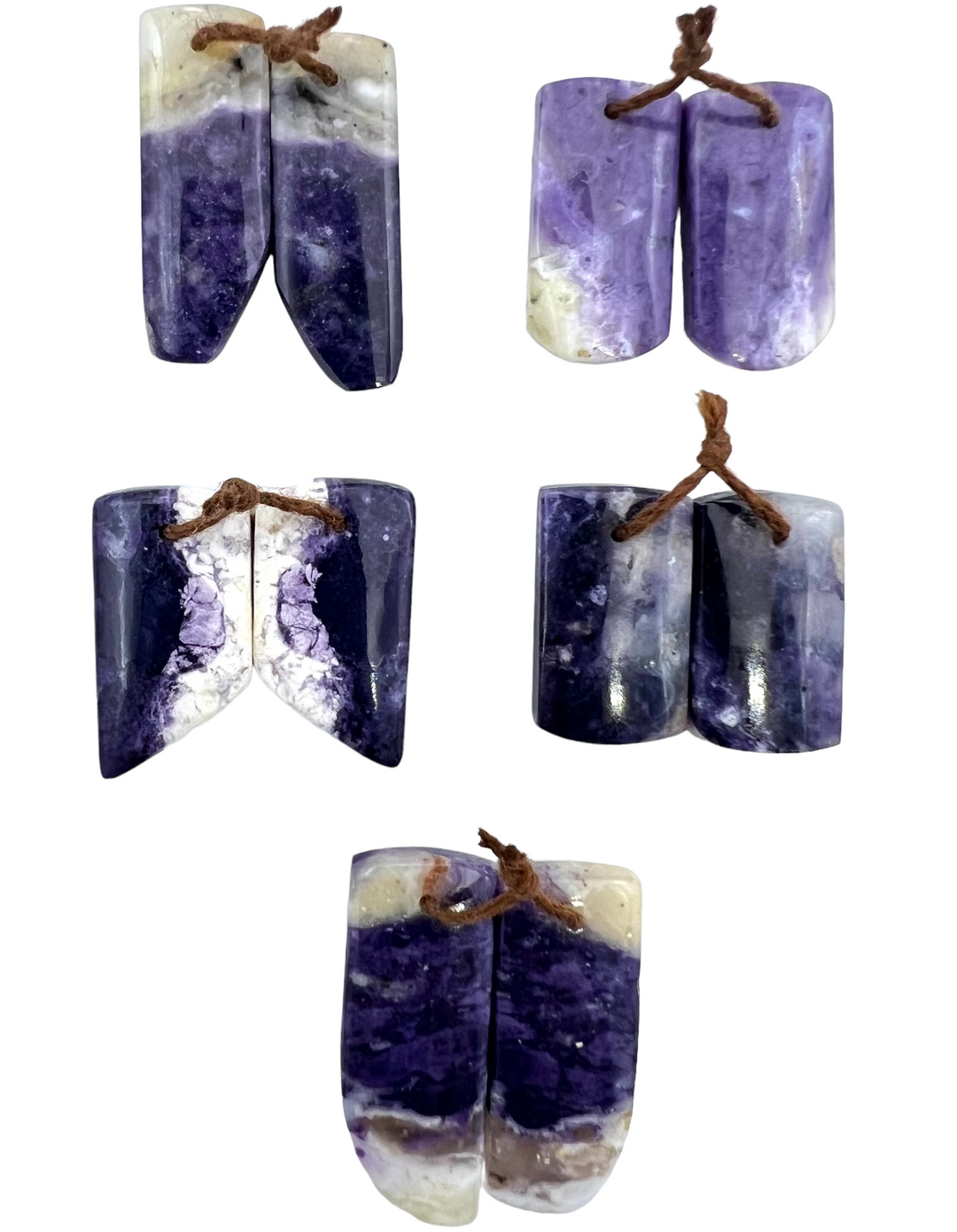 RARE Morado Purple Opal (Mexico) Matching Earring Beads (one
