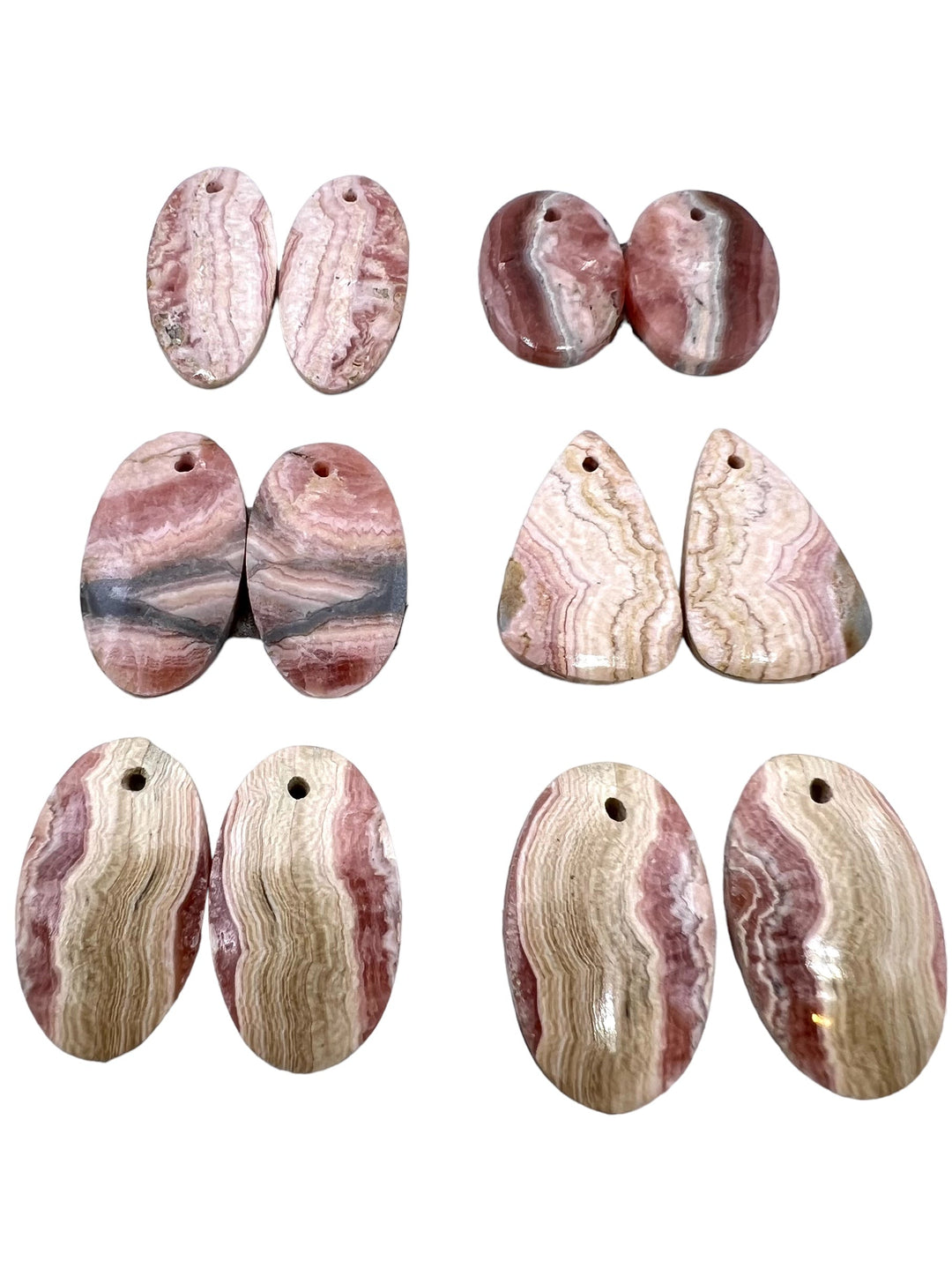 Rhorochrosite Bead Slab Pairs Various Shapes and sizes