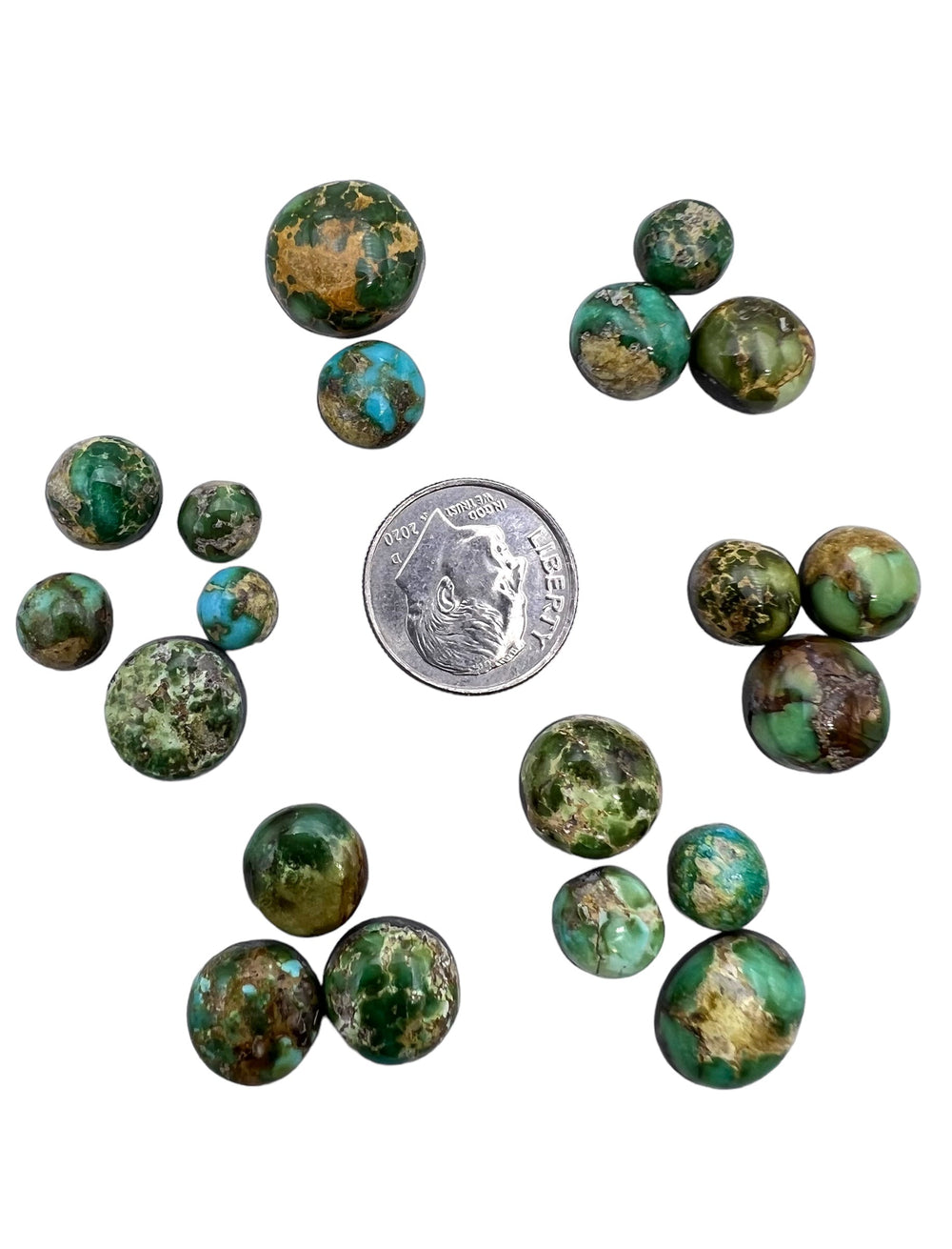 Sonora Gold Turquoise (Mexico) Round Mini Cabochon Lots